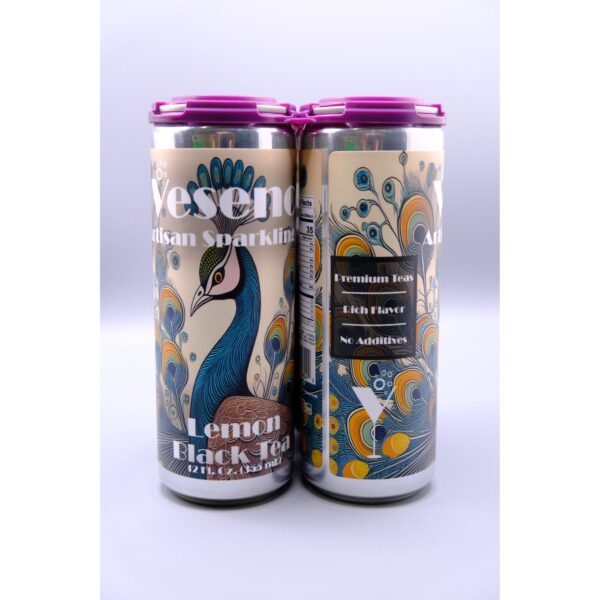 Vesence: Artisan Sparkling Tea, Lemon Black Tea (8-Pack, 12 fl. oz.) - Image 5