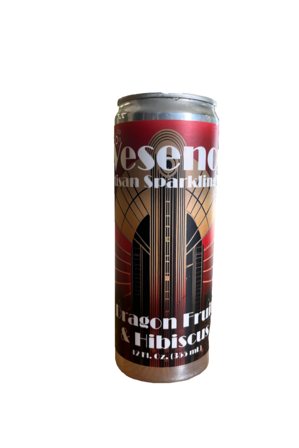 Vesence: Artisan Sparkling Tea, Dragon Fruit Hibiscus (8-Pack, 12 fl. oz.)